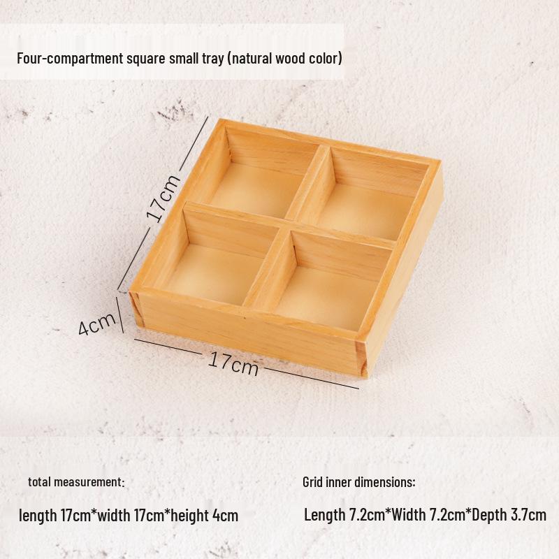 Wooden Desktop Storage Box: Raw Wood Tray & Cosmetics Lipstick Organizer