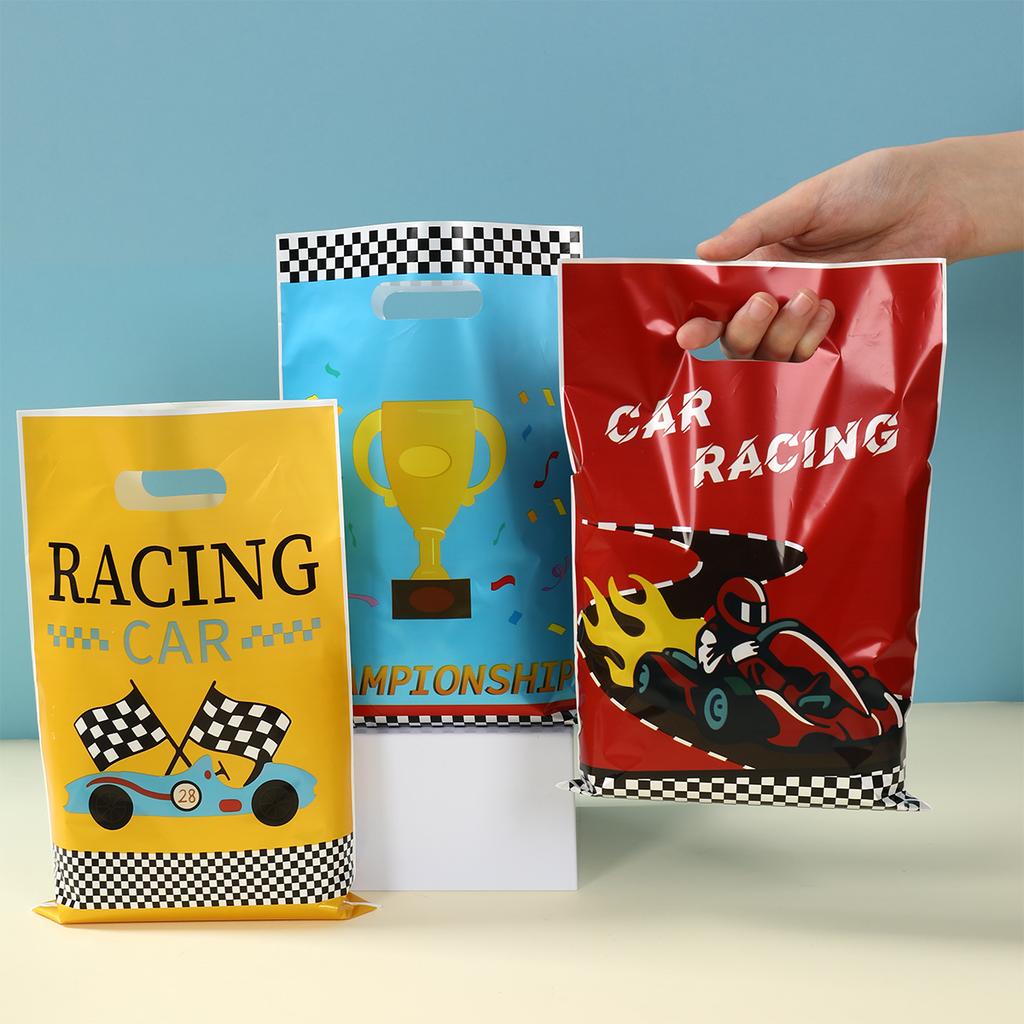 Racing Car Theme Gift Packing Hand Bag Race Car Birthday Party Decoration Kids Boy Birthday Party Supplies Candy Treat Bag