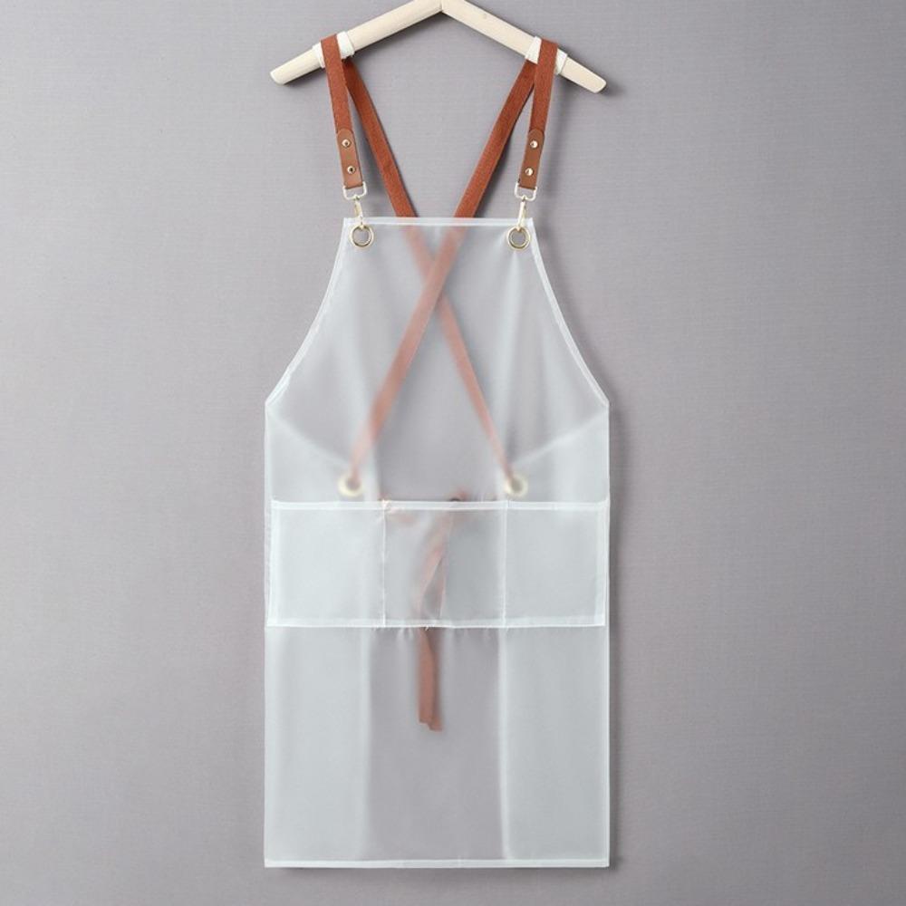 Transparente Kochschürzen Wasserdichte Malerschürze Modische Haushaltsschürze für Erwachsene