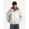 Blaexit American-Style Parka Winter down Cotton Jacket for Men, Thickened and Warm with Fur Collar, Mountain Carving Coat