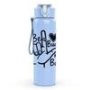 1PC Be Kind Buddy Hand Gesture 750ml Color Plastic Sports Water Bottle Leakproof Flip Straw Lid Suitable for Sports Office Home Use