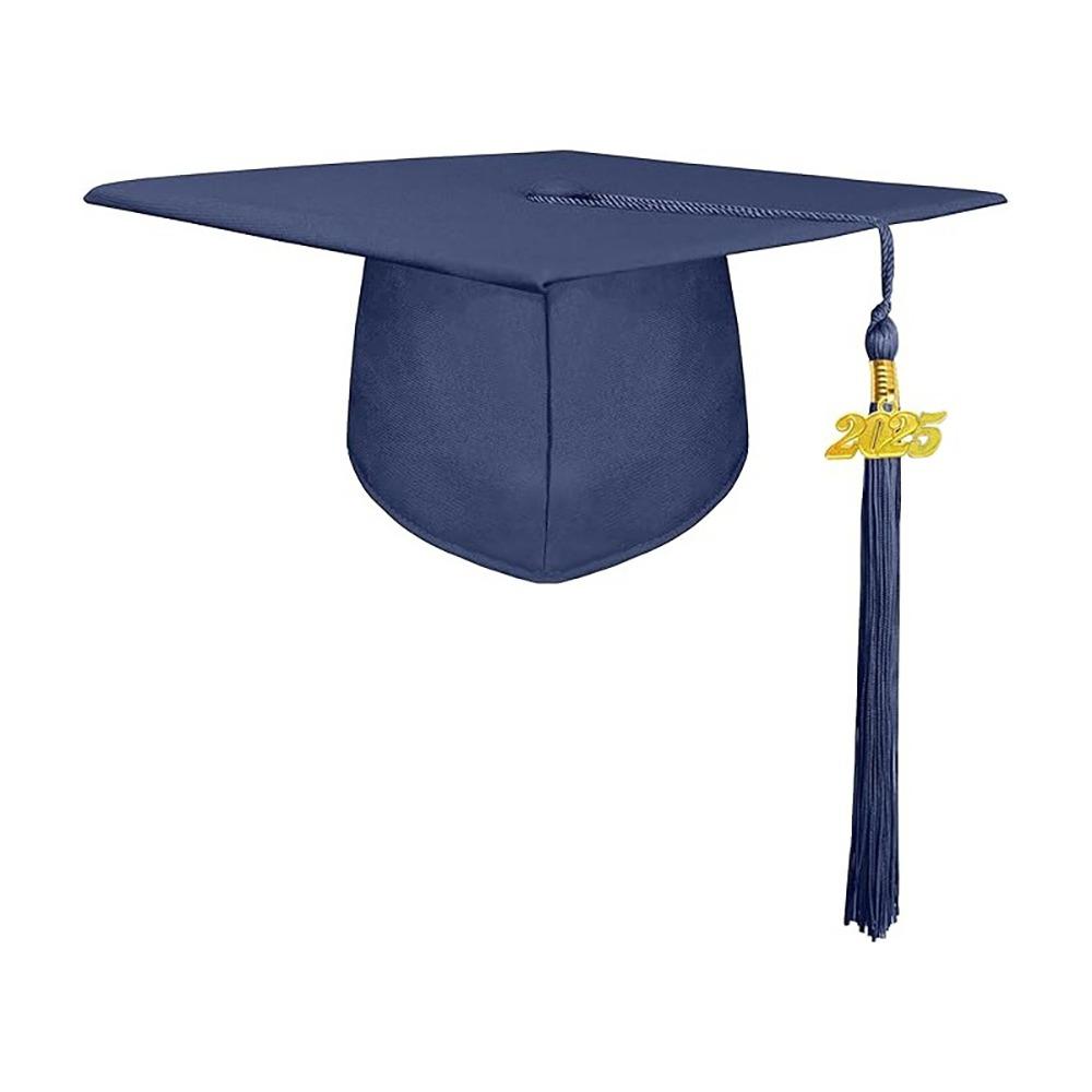 Bachelor 2025 Graduation Cap Doctor Trencher Cap Academic Hat with Tassels  Student Supplies