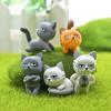 Modish 6pcs Set Kawaii Zakka Cute Unhappy Cat Doll Adorable Mini Cartoon Figures