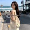 Seaside Crochet Cotton Mesh Bag - Large Capacity, Lazy Summer Style for Women