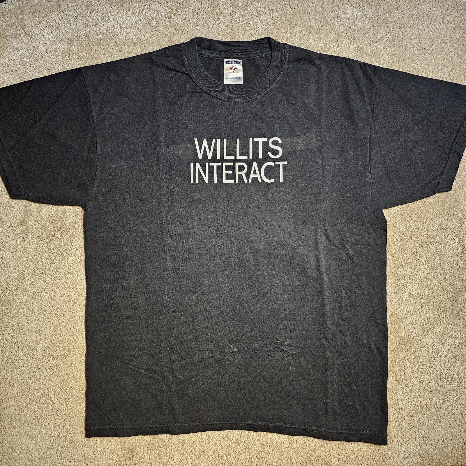 

Vintage 90s Willits Interact Club Faded T-shirt Mens L Goth Grunge Emo Cali Y2k 4XL