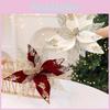 Simulated Flower Pendant With Sequins Design Christmas Home Decoration Prop For Holiday Decor And Diy Wreaths