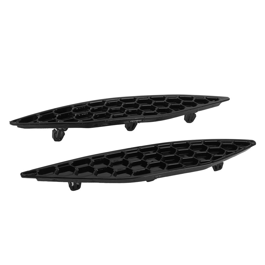 2pcs Gloss Black Rear Bumper Reflector Honeycomb Delete Set Fit For MK7 2013‑2016