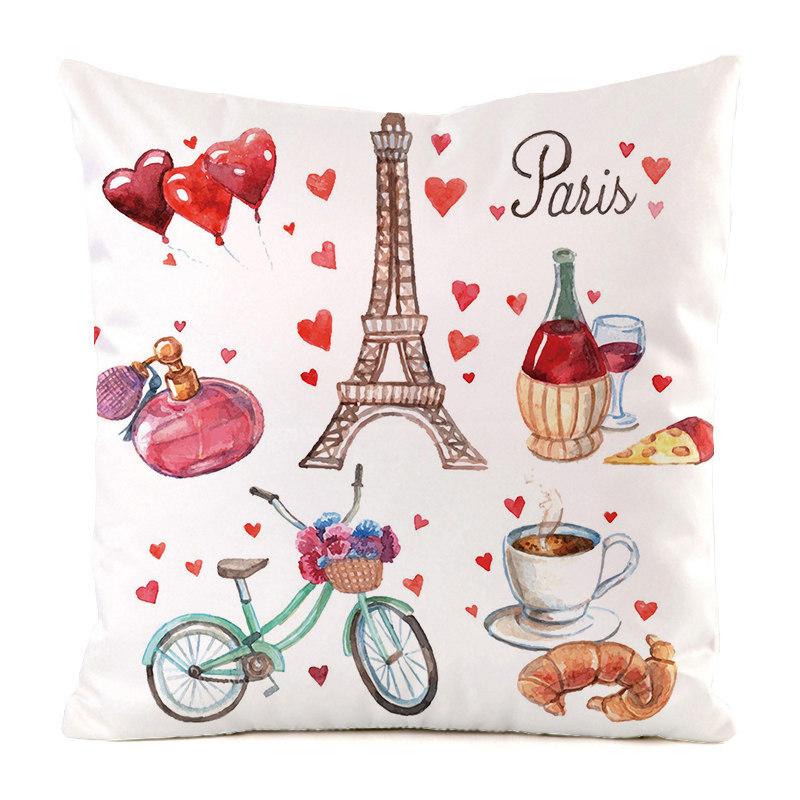 Home Decor Colorful Patterns: Happy Summer Time Pillows Pattern Cushion Cover Suitable for Sofa Bedroom Car Pillow Cover