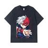 275 GSM Washed T-shirts 100% Cotton My Hero Academia V18 Todoroki Print Unisex Heavy Cotton T Shirt