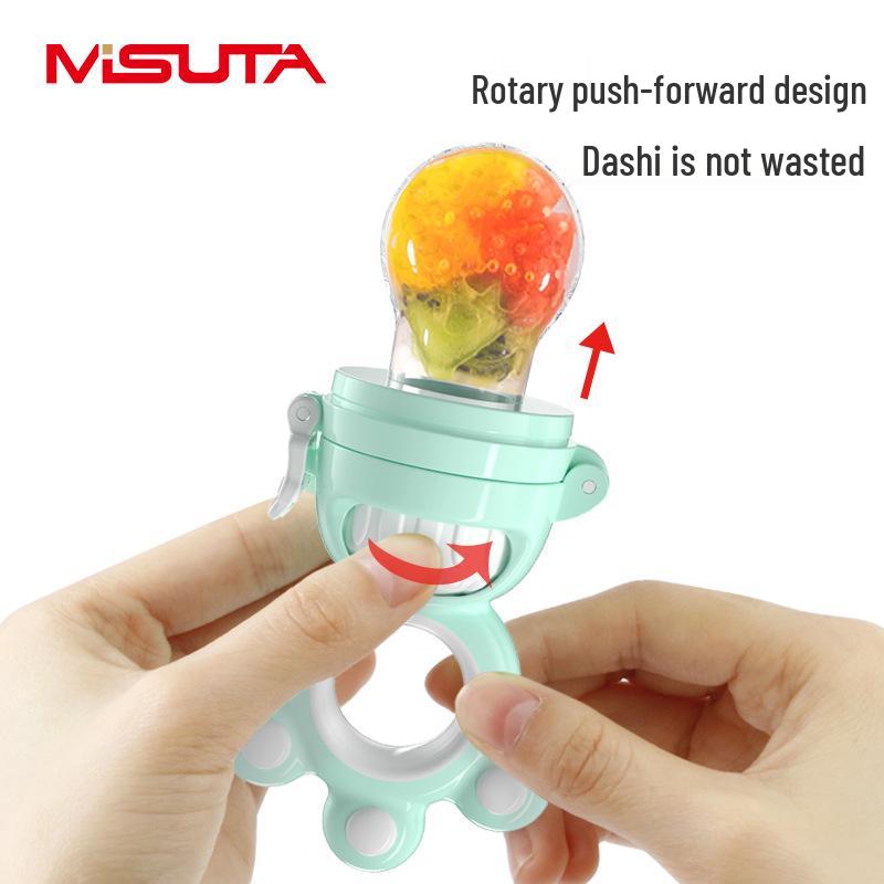 MISUTA Silicone Baby Teether Fruit & Veggie Feeder Stick