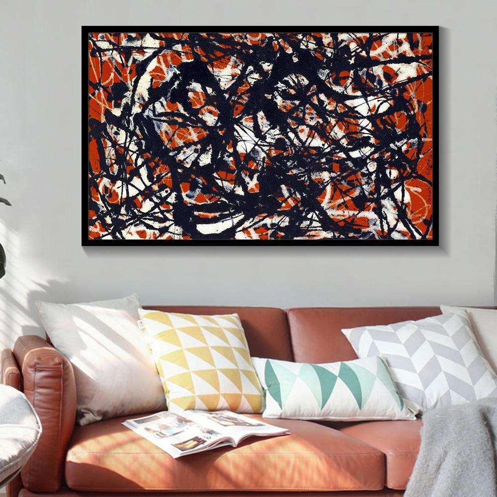 Jackson Pollock Abstract Oil Canvas Painting Color Modern Posters and Prints Wall Art Picture for Living Room Home Decor Cuadros