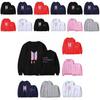 BTS-Sweatshirt mit Printmuster und Fleecefutter für jugendliche Fans