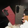 Leather Carbon Fiber Phone Case for Samsung Galaxy Z Fold 7 6 5 4 3 Fold7 Fold6 Cover Magnetic Protective Hard Shell Luxury