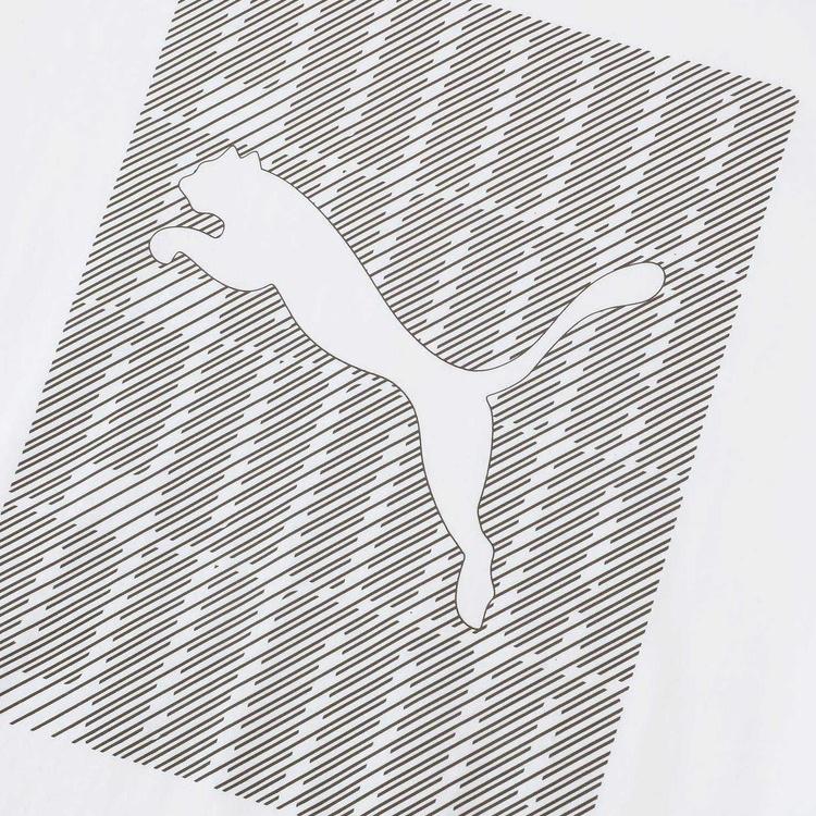 Puma Graphic Wording Casual Printed Crew Neck Short Sleeve T-Shirt Men Tops White 634354-02