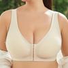 Large Size Thin Jelly Strip Vest Anti-sagging Front Buckle Large Chest Small Seamless Underwear Women's Back Bra