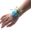 4 Pezzi Corsage da Polso Rosa Corsage Floreale Sposa Braccialetto Decorazioni per Mano per Sposa, Damigella d'Onore, Feste di Ballo, Cerimonia