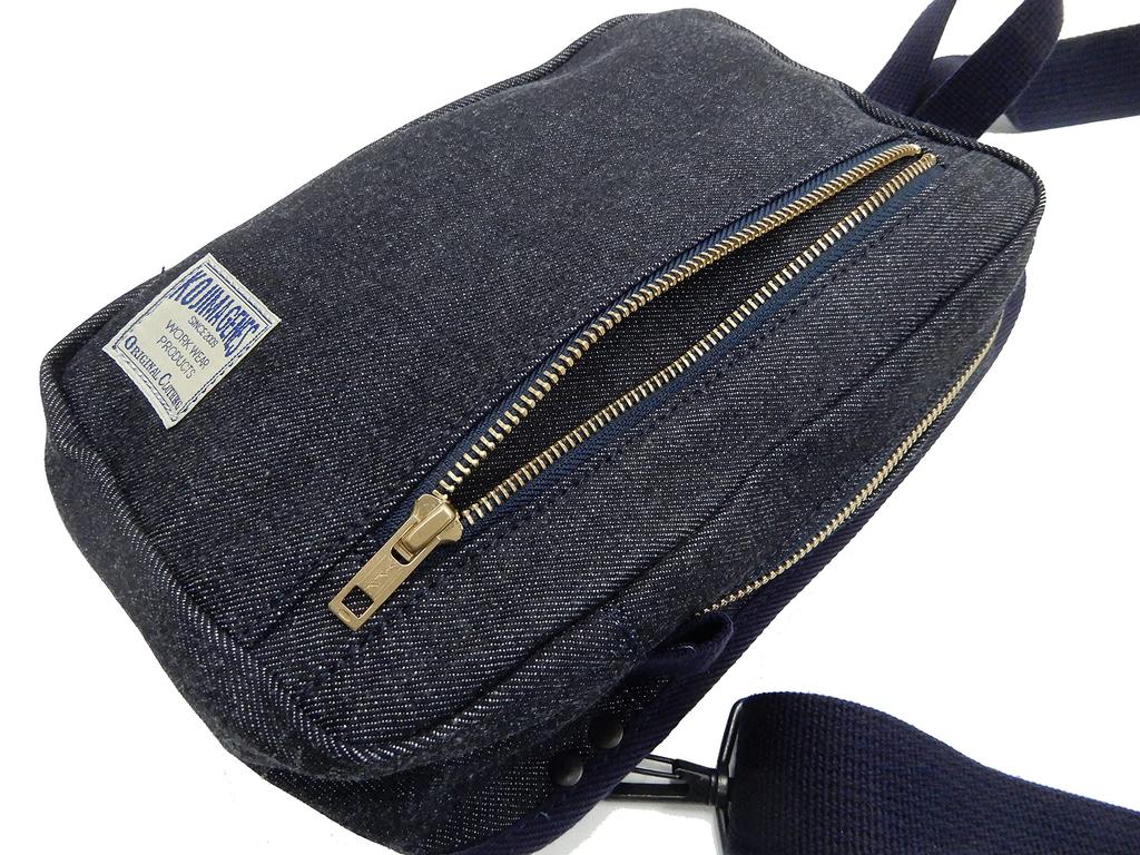 Kojima Genes Bag Size Fits Indigo Men's One-Shoulder (RNB-953) (One All, Denim)