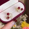 New Chinese-style Trendy Rose Flower Fashionally Gentle High-end Ear Accessories