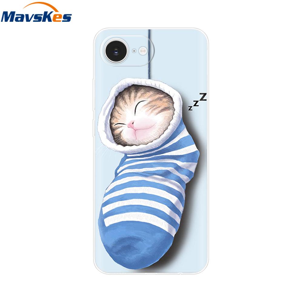 For iPhone 16e Case For Apple iPhone 16e Case Luxury Clear Painted Cover Case For iPhone 16e 16 E Coque Protective Cover Fundas