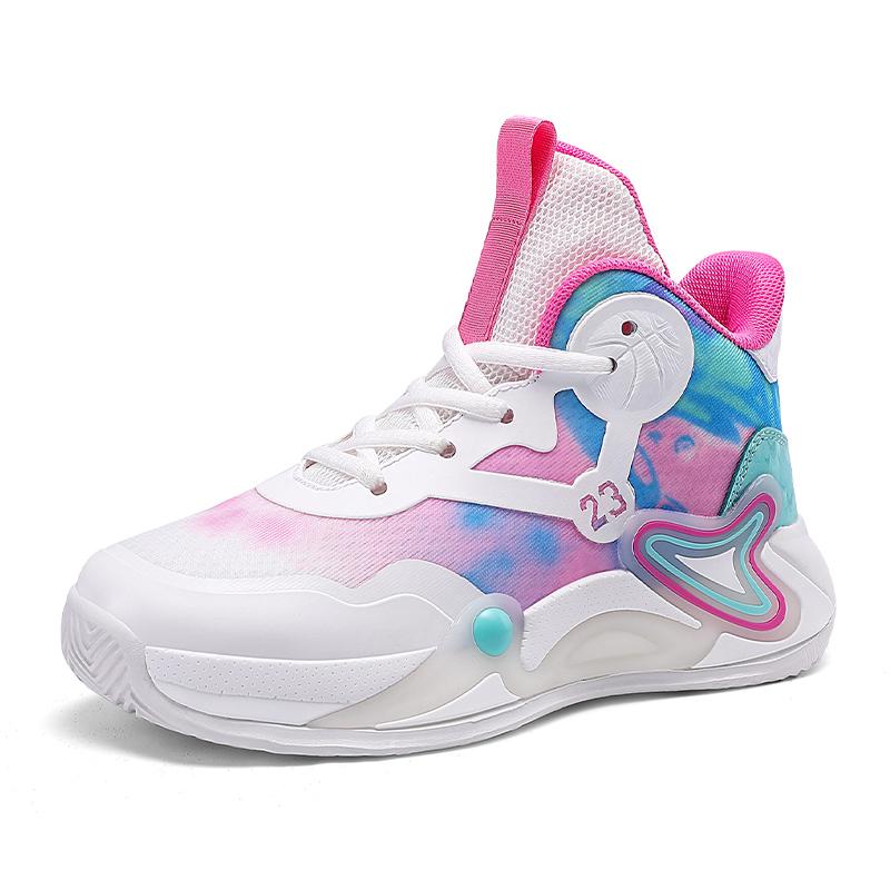 Tênis de Basquete Infantil Malha Respirável Tênis da Moda para Meninos Tênis Esportivo Escolar para Meninas Tênis Casuais Infantis Atlético para Exterior