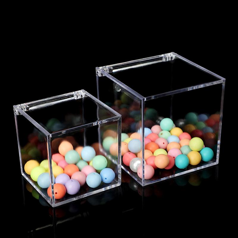 Transparent Acrylic Candy Box Birthday Wedding Chocolate Candy Cube Boxs Decor