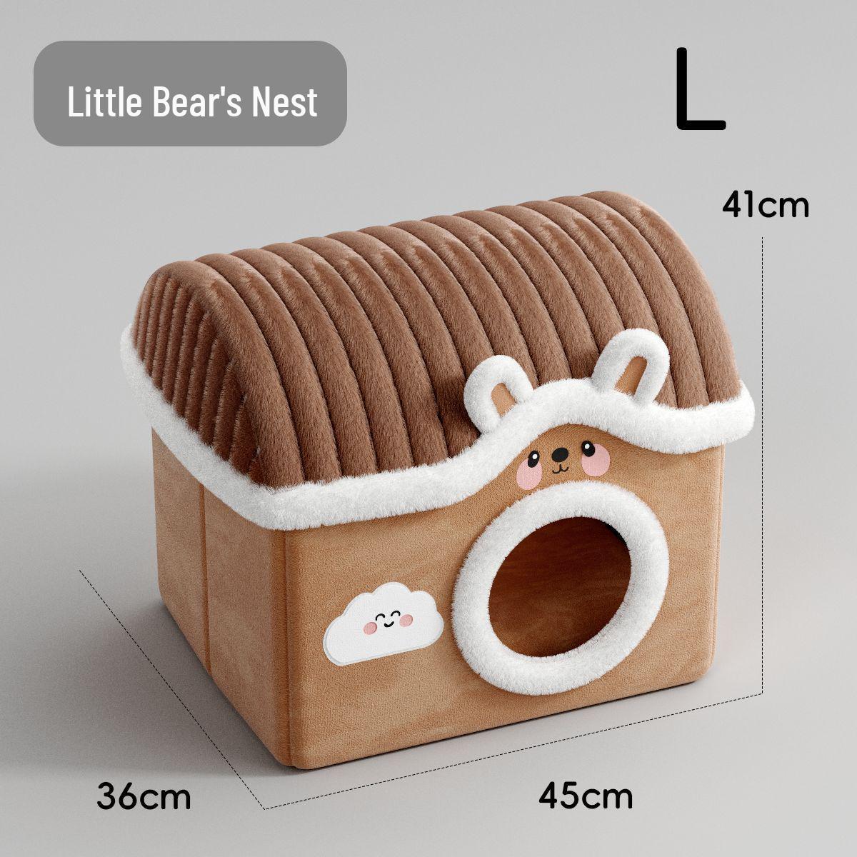 

Four Seasons Semi-Enclosed Warm Cat Bed for Comfort and Security In Stock