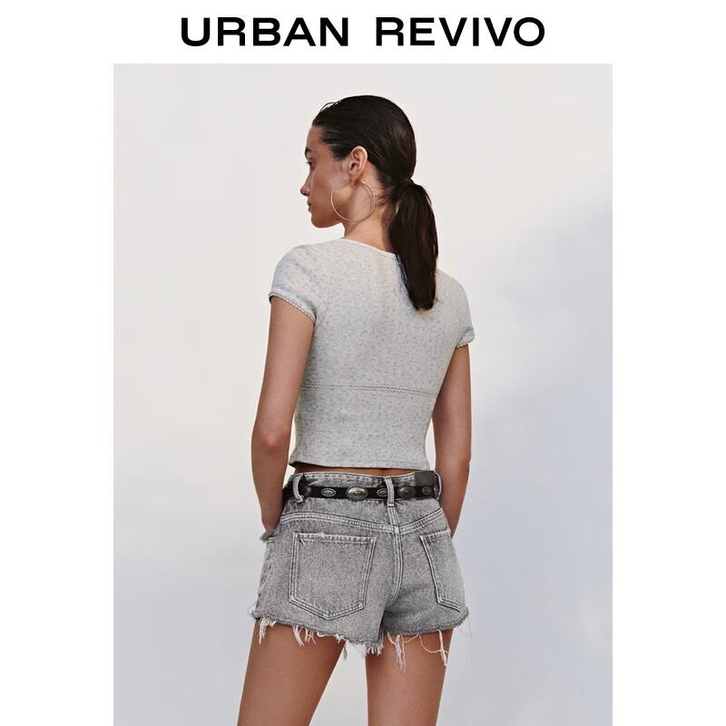 UR Women's Floral Print Slim Fit Short Sleeve T-Shirt