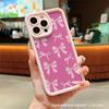 Pink bow for iPhone16Promax mobile phone case 15 anti-drop 14 Apple 13/12/11 case
