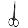 Stainless Steel Men's Curved Nose & Beard Scissors - Black