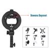 S-Type Clamp Flash Bracket with Bowens Mount and Umbrella Hole