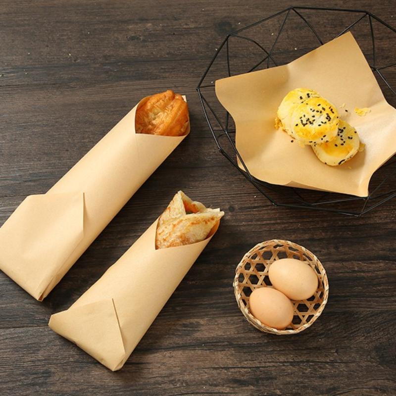 Baking Cake Fast Food Restaurant Packaging Paper French Fries Fried Chicken Food Tray Paper Hamburg Disposable Water Oil Repellent Kraft Papers