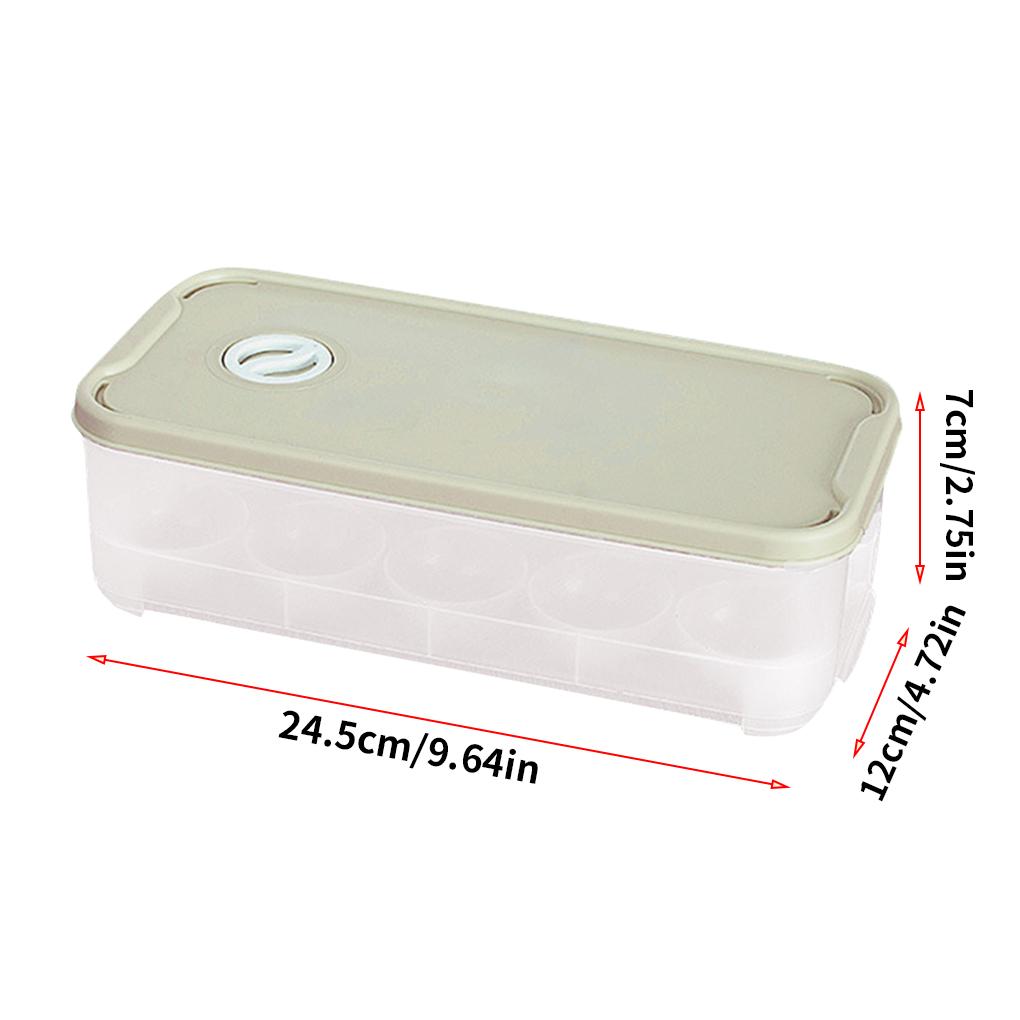 Egg Storage Box Plastic Egg Organizer Grids Kitchen Container with Lid