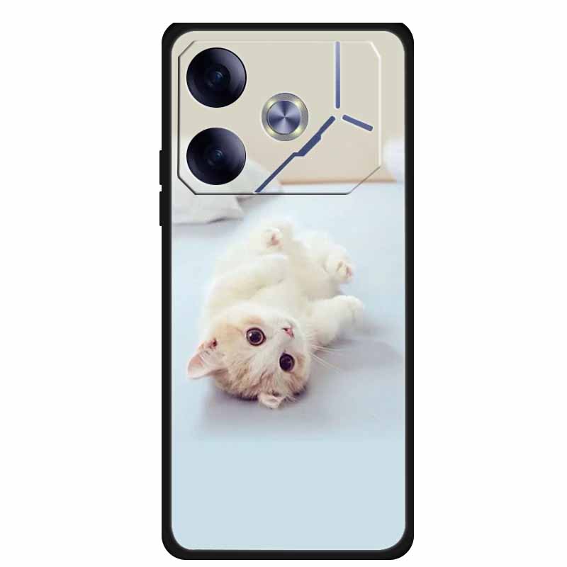 Phone Case For Tecno Pova 6 Back Cover Case Shockproof Black Silicone Soft Funda For Tecno Pova 6 Case Pova6 6.78" Capas Coque