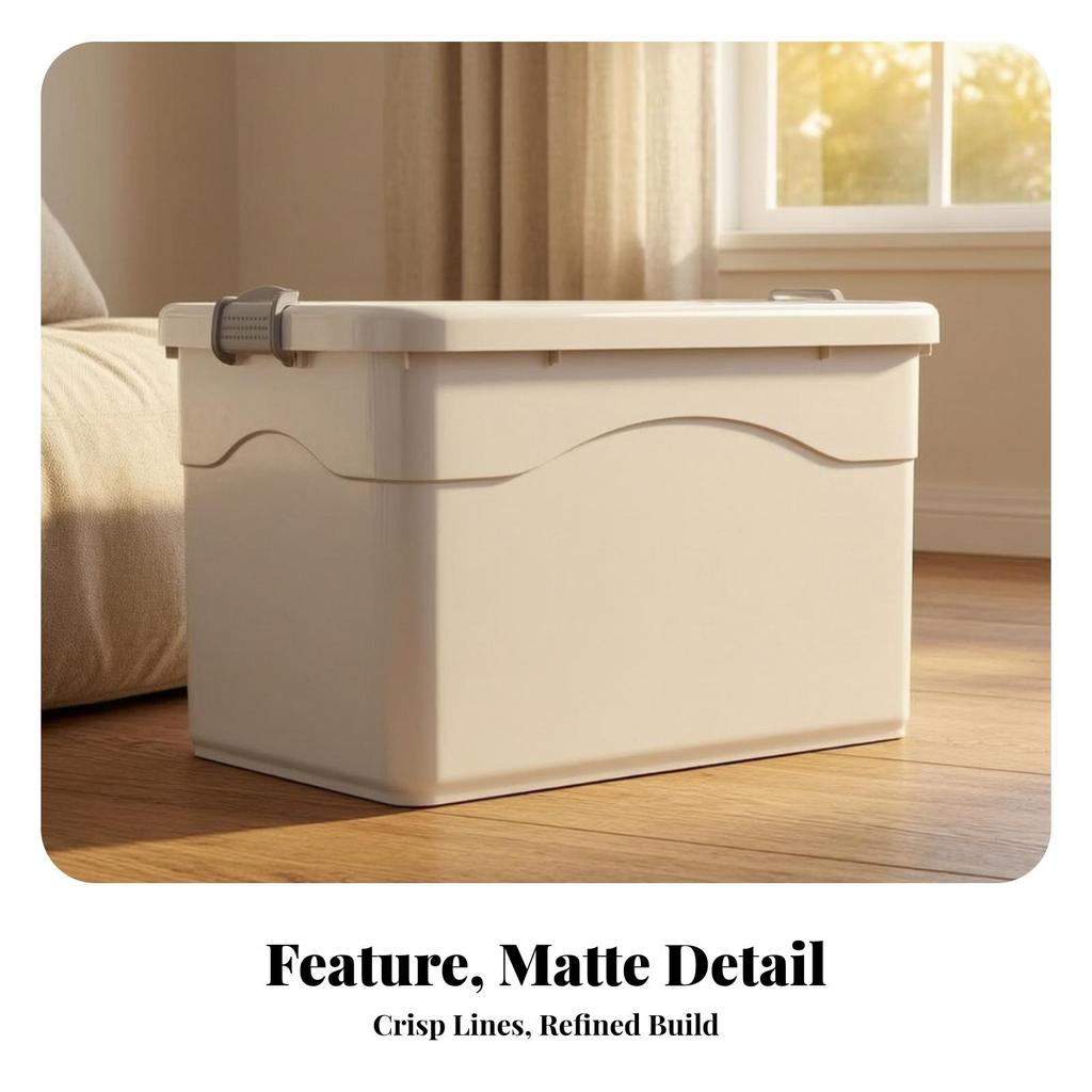 Storage Box with Wheels Dustproof Lid Long-Lasting for Moving