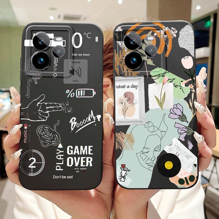 For Realme GT7 Case GT 7T 5G RMX5061 Luxury Art Painted Cover Soft Silicone Case For Realme GT 7 Pro GT7 T RealneGT 7T 5G Fundas