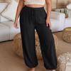 New Large-size Women's Beach Pants, Casual and Loose-fitting Wide-leg Culottes, Summer Lightweight and Breathable Pants