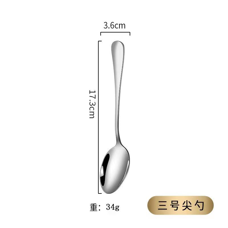 Stainless Steel Tableware Set Western Food Thickened Steak Knife Fork Spoon Coffee Dessert Spoon