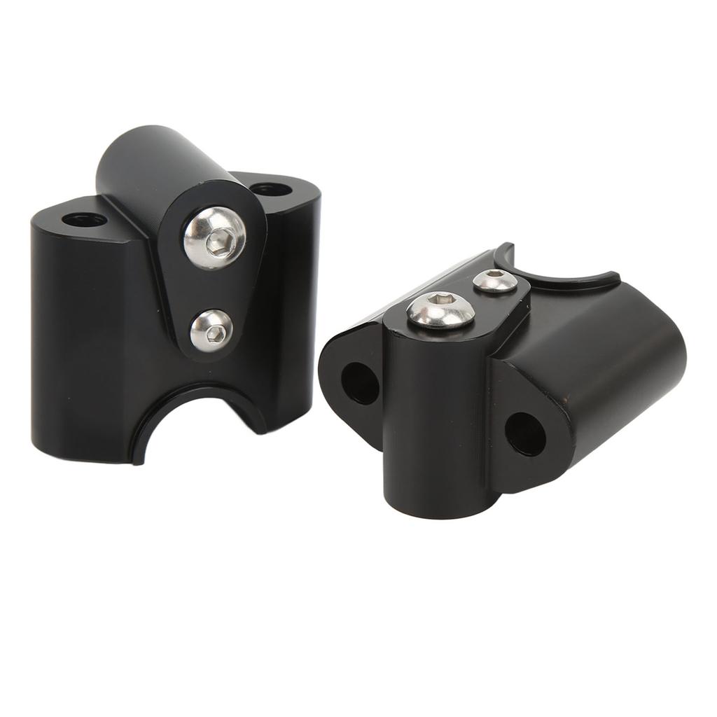 Chrome Handlebar Riser Clamp Chrome CNC Aluminum Alloy for R18 Classic Motorcycle 2020‑2021 Black