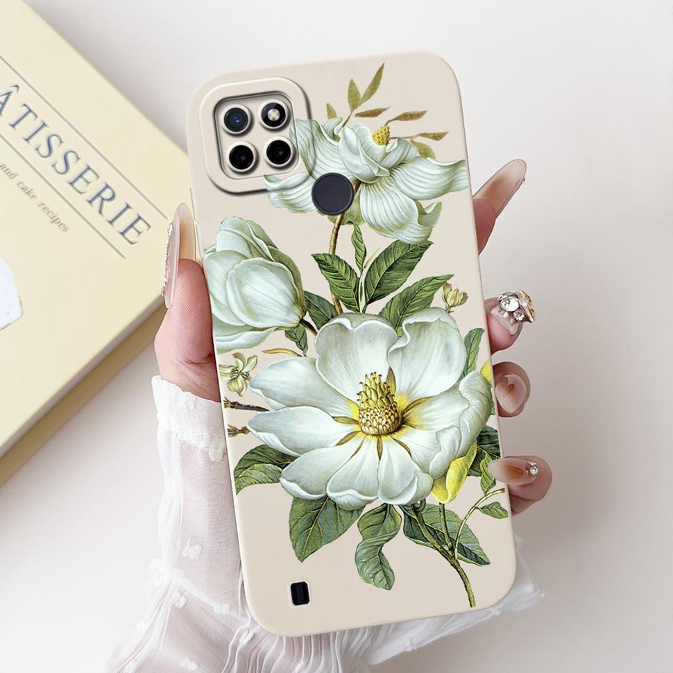For Realme C21Y Case Luxury Painted Cover  RMX3261 RMX3263 Soft Silicone Phone Case For Realme C 21Y C21Y Coque TPU Back Cover