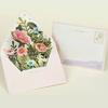 3D Pop-up Flowers Postcard with Envelope Romantic Flower Birthday Christmas Card Paper Greeting Cards Blessing Message Card