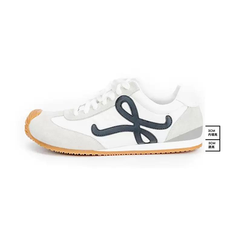 Cowhide version~ Su Yinyin has the same ugly and cute asymmetrical big toe head lace-up casual sports style Forrest Gump training shoes for women
