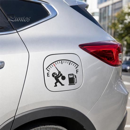 Lustiger Tankdeckel-Aufkleber Lustiger Auto-Tank-Aufkleber, Witziges Deckel-Dekal, Stylischer Selbstklebender Leere-Anzeige-Aufkleber für die meisten Autos, LKWs, SUVs