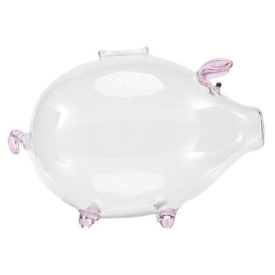 AD23-Pig Piggy Bank Money Boxes Coin Saving Box Cute Transparent Glass Souvenir Birthday Gift For Children Kids