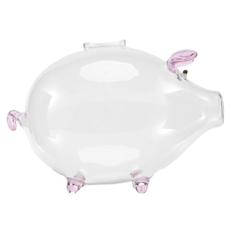 AD23-Schwein Sparschwein Spardosen Münzspardose Niedlich Transparentes Glas Souvenir Geburtstagsgeschenk Für Kinder