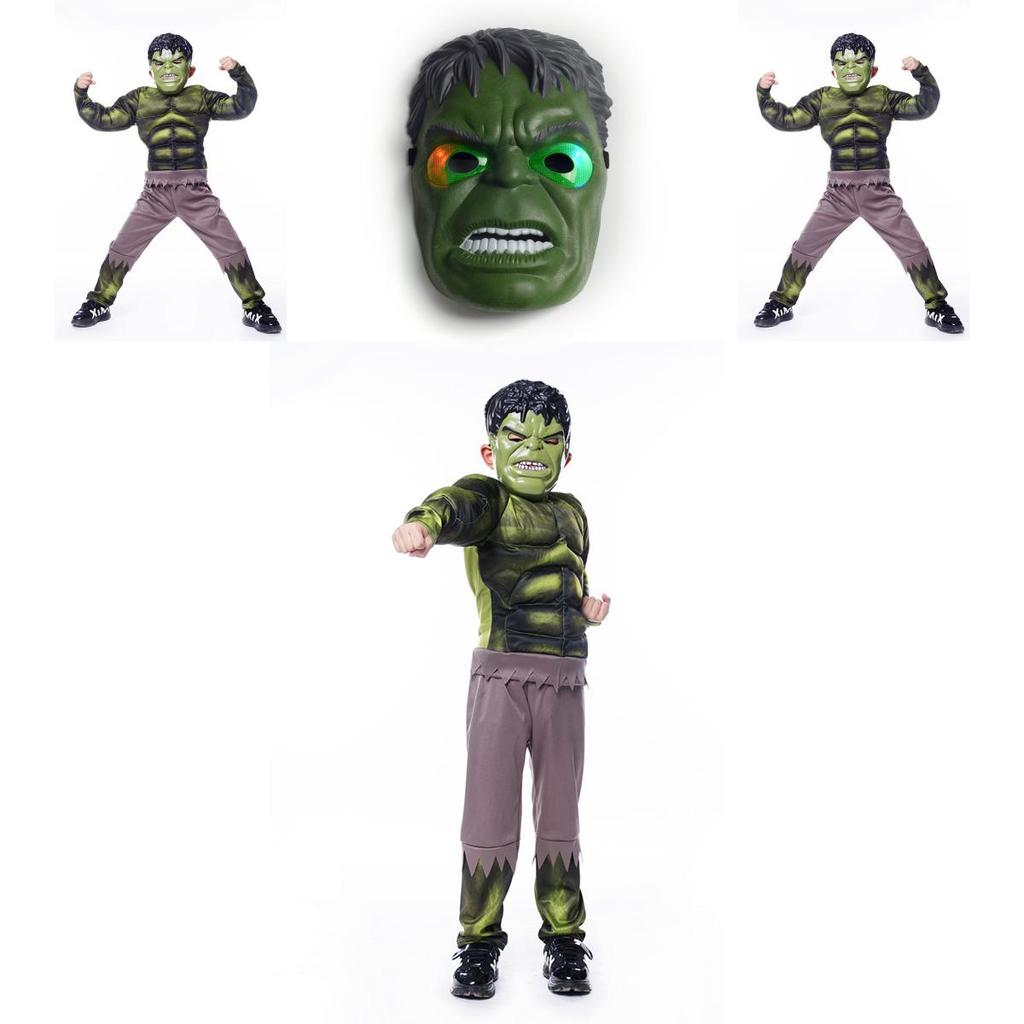 The Avengers Hulk Muscle Mask Costume For Boys Premium Quality Cosplay Outfit