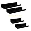 KX4B 4Pcs Floating Shelf Versatile Wall Shelves for Bedroom and Living Room Organization Hanging Bathroom Storage Racks