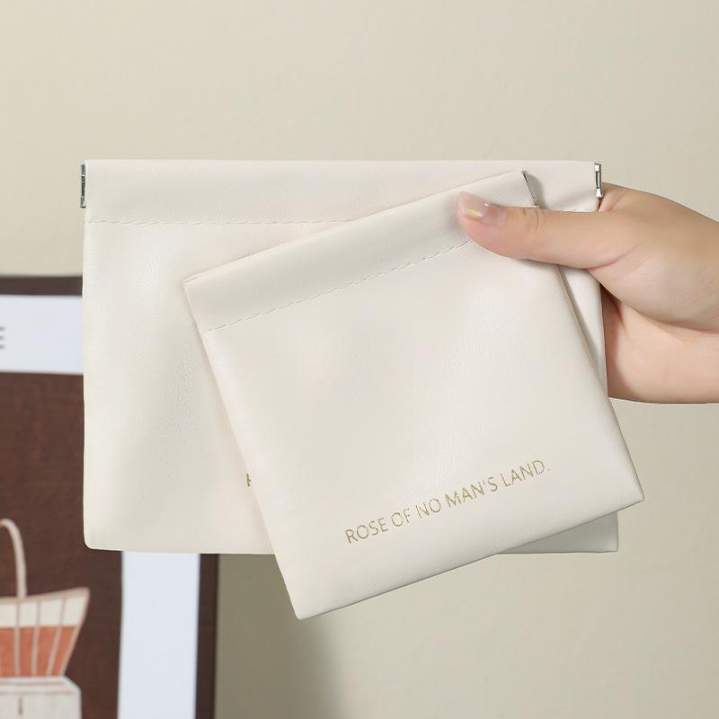 3610 PU Leather Mini Cosmetic Bag Outgoing Portable Cosmetic Storage Bag Automatic Closure Shell Bag