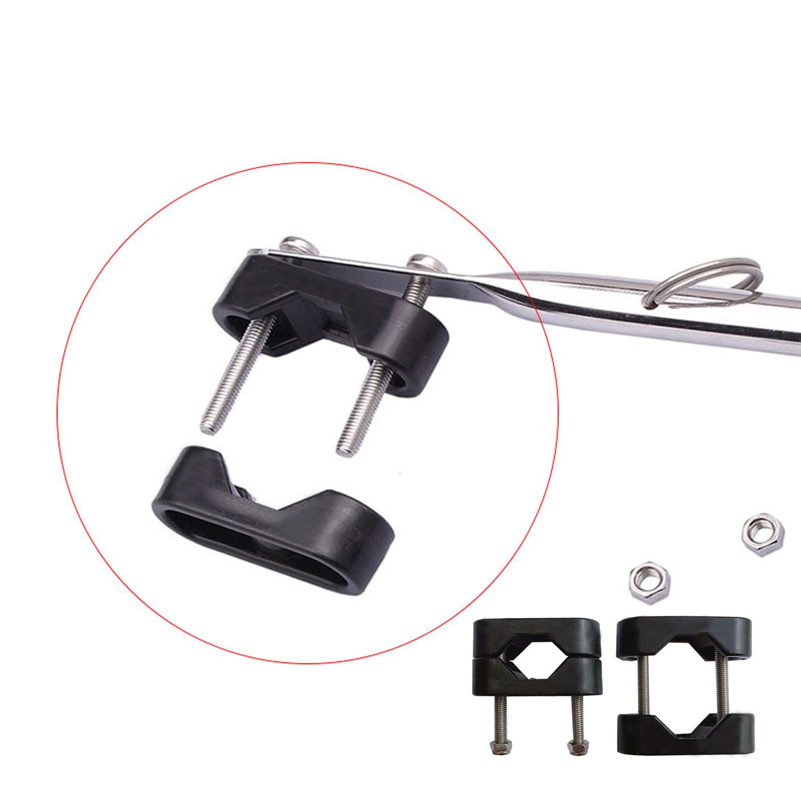 2Pcs Marine Boat Black Nylon Plastic Rail Mount Flag Pole Yacht Accessories Awning Accessories чёрный