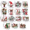 15pcs Christmas Cartoon Heat-Transfer Stickers Christmas Themed DTFTransfer Bundle PVC Vinyl Iron-On Decal Patches For T-Shirts