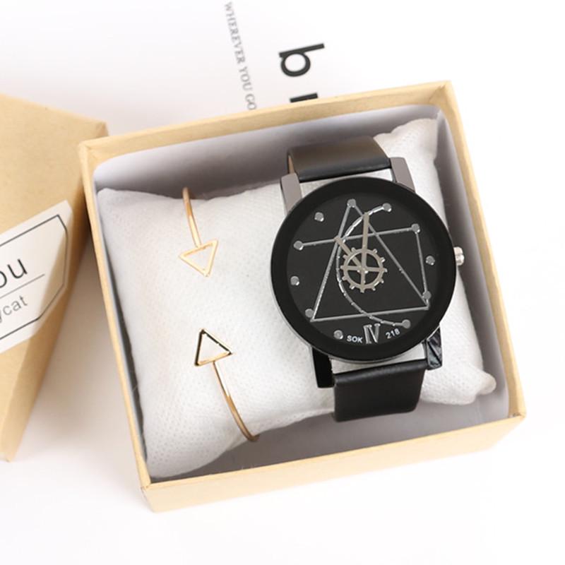 2019 Korean Style Men's & Women's Genuine Leather Strap Quartz Watch - Trendy & Fast Shipping